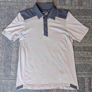 Arc'teryx A2B Gray Wool Short Sleeve Polo Shirt Top Commute Travel Cycling Small